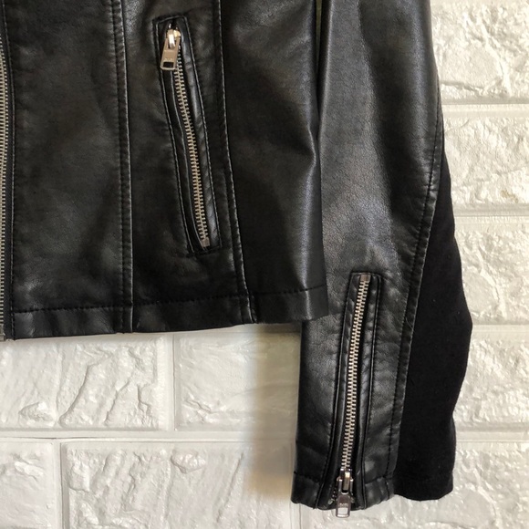 Black Rivet Jackets & Coats Black Rivet Faux Leather Moto Biker